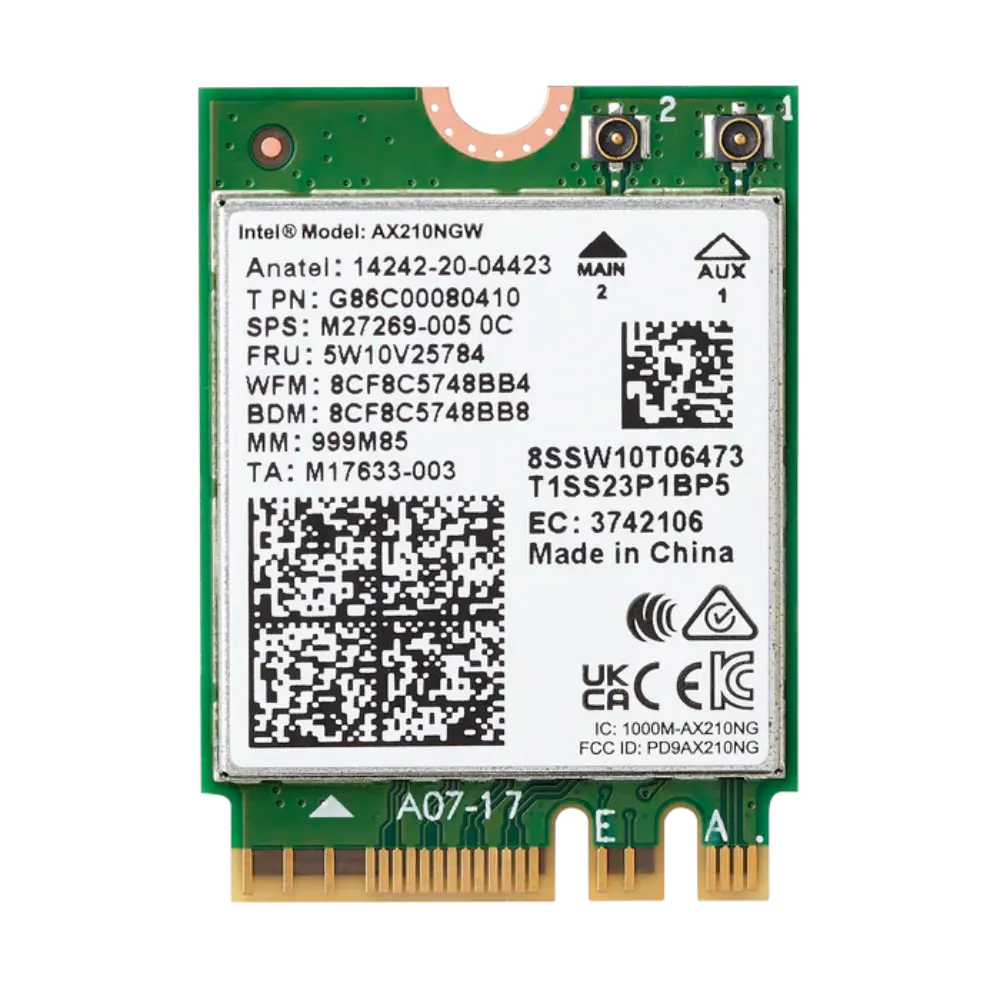 Intel Wi-Fi 6E AX210, MediaTek MT7922 M.2 E-Key Module, Supports Windows 10/11 64-bit, Google Chrome OS, and Linux