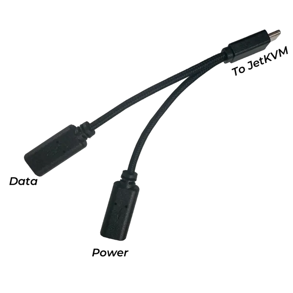 JetKVM Power & Data Y-Cable Splitter