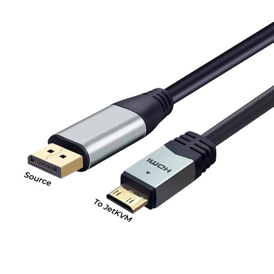 JetKVM Video Converter: DP/VGA/USB-C to Mini HDMI