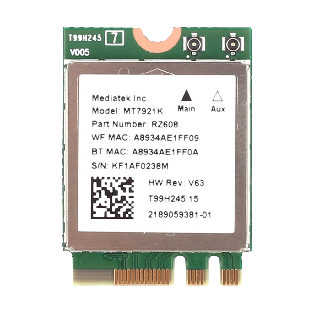 Intel Wi-Fi 6E AX210, MediaTek MT7922 M.2 E-Key Module, Supports Windows 10/11 64-bit, Google Chrome OS, and Linux